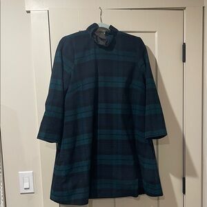 Tuckernuck Black and Green Plaid Mini Dress